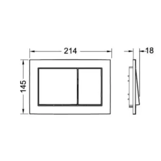 Przycisk spłukujący do WC TECEbase 214 x 145 x 18 mm chrom mat
